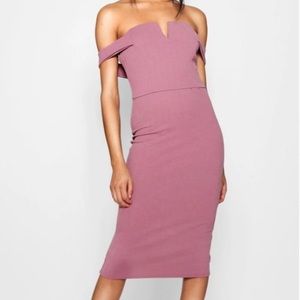 Bardot Midi Bodycon Dress